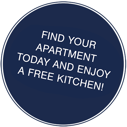 Find your apartment today and enjoy a free kitchen!