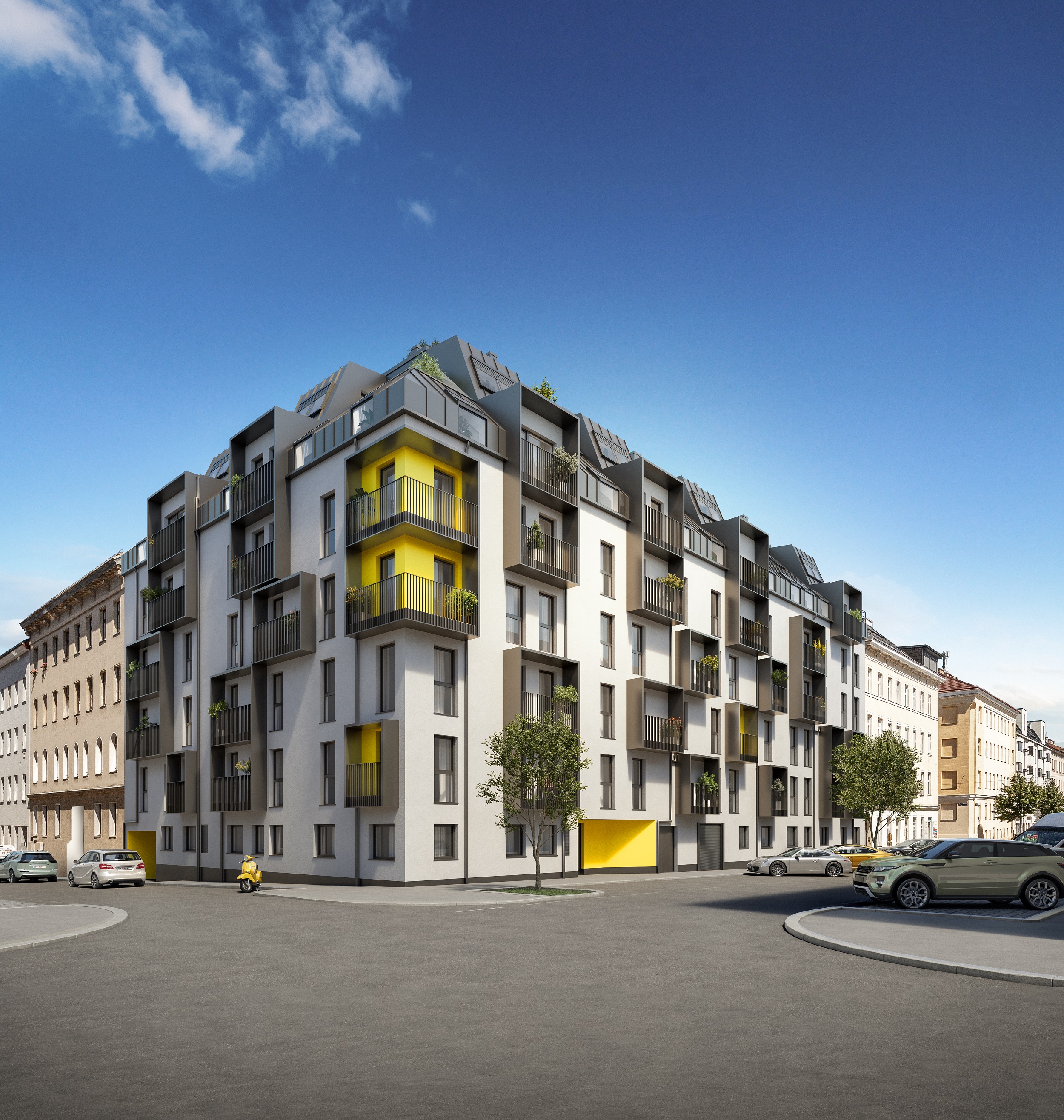 Nach eineinhalb Jahren Bauzeit ist der attraktive Neubau "Lemonie"  in der Ottakringer Albrechtskreithgasse nun bezugsfertig. 